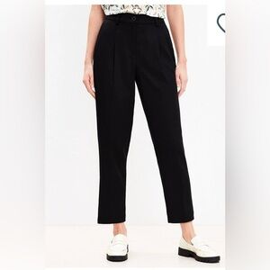 LOFT Women’s Curvy Emory Black Taper Pants Size 6T Business Professional NWT